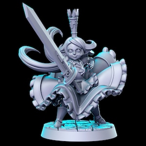 Charlotte Fantasy Mini 28mm or 32mm D&D Resin Miniature Dungeons and Dragons Pathfinder RPG Roleplaying RN Estudios Minis Anime Vol 3