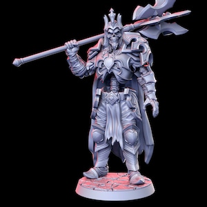 Okharon, The Skeleton King - Lords of Destruction D&D Resin 32mm 28mm Miniature Dungeons and Dragons DnD Pathfinder Tabletop RPG RN Estudio
