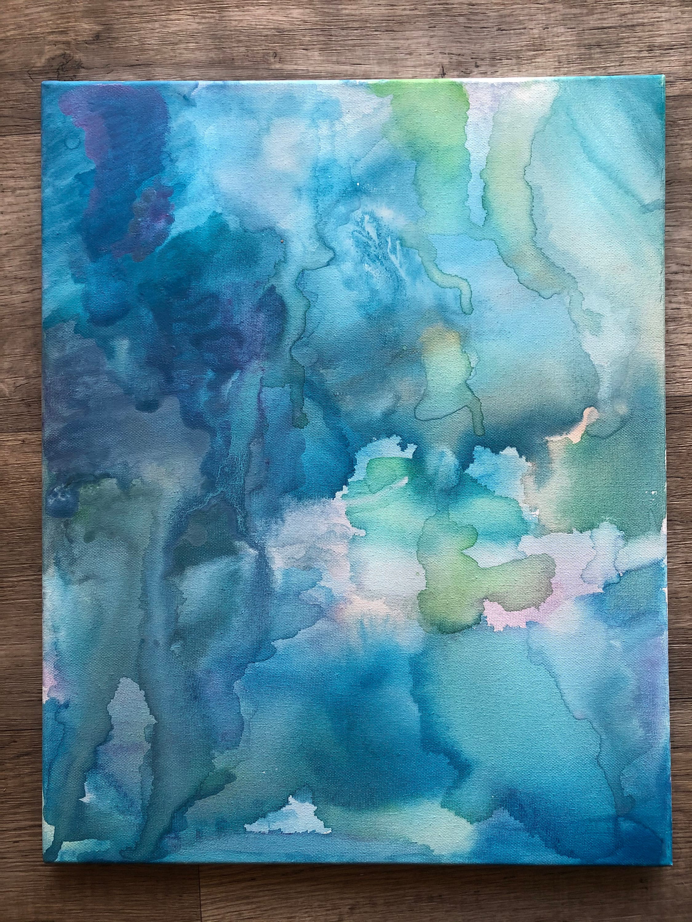 Intense Zen Watercolor Painting on Canvas. 11x14 Inch Artwork. Etsy