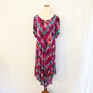 taglia Au 12 Abito Boho Tie Dye anni &#39;90