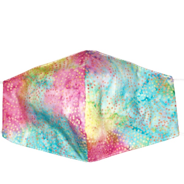 Tie Dye Fashionable Face Mask| Teen/Adult Unisex Face Mask| 3-Layer FaceMask| Breathable, Reusable & Washable Protective Face Mask| USA Made