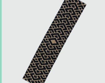 Art Deco 3 Geometric Peyote Bead Pattern Bracelet Cuff - Etsy