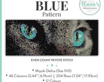 Cat Beaded Jewelry Stitch Pattern, Cat Bracelet, Cat Beaded Bookmark, Miyuki 11/0 Seed Bead Pattern, Handmade Beaded Jewerly, PDF pattern