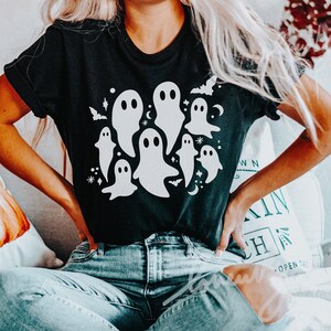 Spooky Ghosts T Shirt Chemise dHalloween Chemise dHalloween pour femme image 2