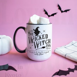 Witches Inn Mug -  Witches Mug - Black Handle Mug - Halloween Mug - Best friend Gift - Spooky Mug - Fall Mug