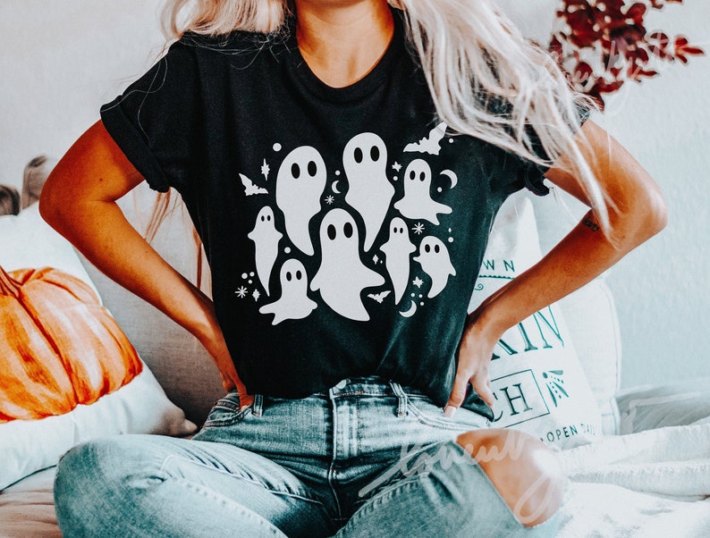 Spooky Ghosts T Shirt Chemise dHalloween Chemise dHalloween pour femme image 2