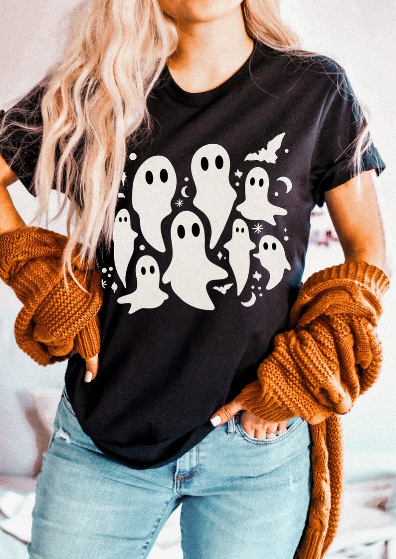 Spooky Ghosts T Shirt Chemise dHalloween Chemise dHalloween pour femme image 3