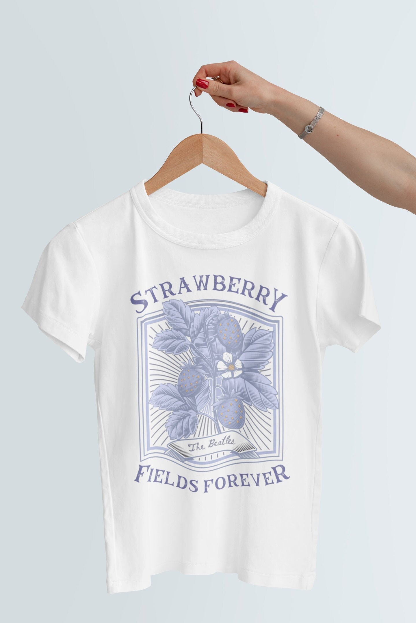 Strawberry Fields Forever Beatles Shirt Women Strawberry Etsy Australia