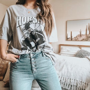 Horsin Around Shirt - Western Shirt - Vintage Shirt - Vintage Inspired Tee - Retro Shirt - Women's Oversized Shirt image 4