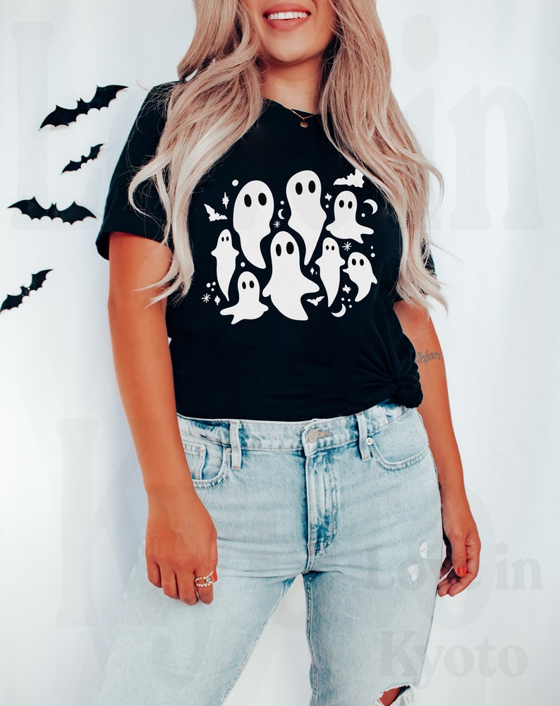 Spooky Ghosts T Shirt Chemise dHalloween Chemise dHalloween pour femme image 1