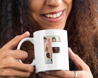 Diverse Faces F Mug | Feminist Gifts | Ceramic | Ecofeminism | Reusable Cup | Women Empowering Women |