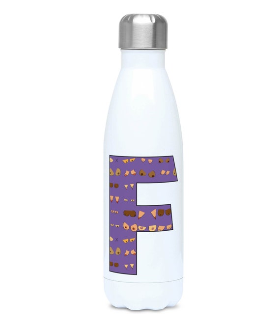 Boobs Design F Water Bottle Feminist Gifts Stainless Steel