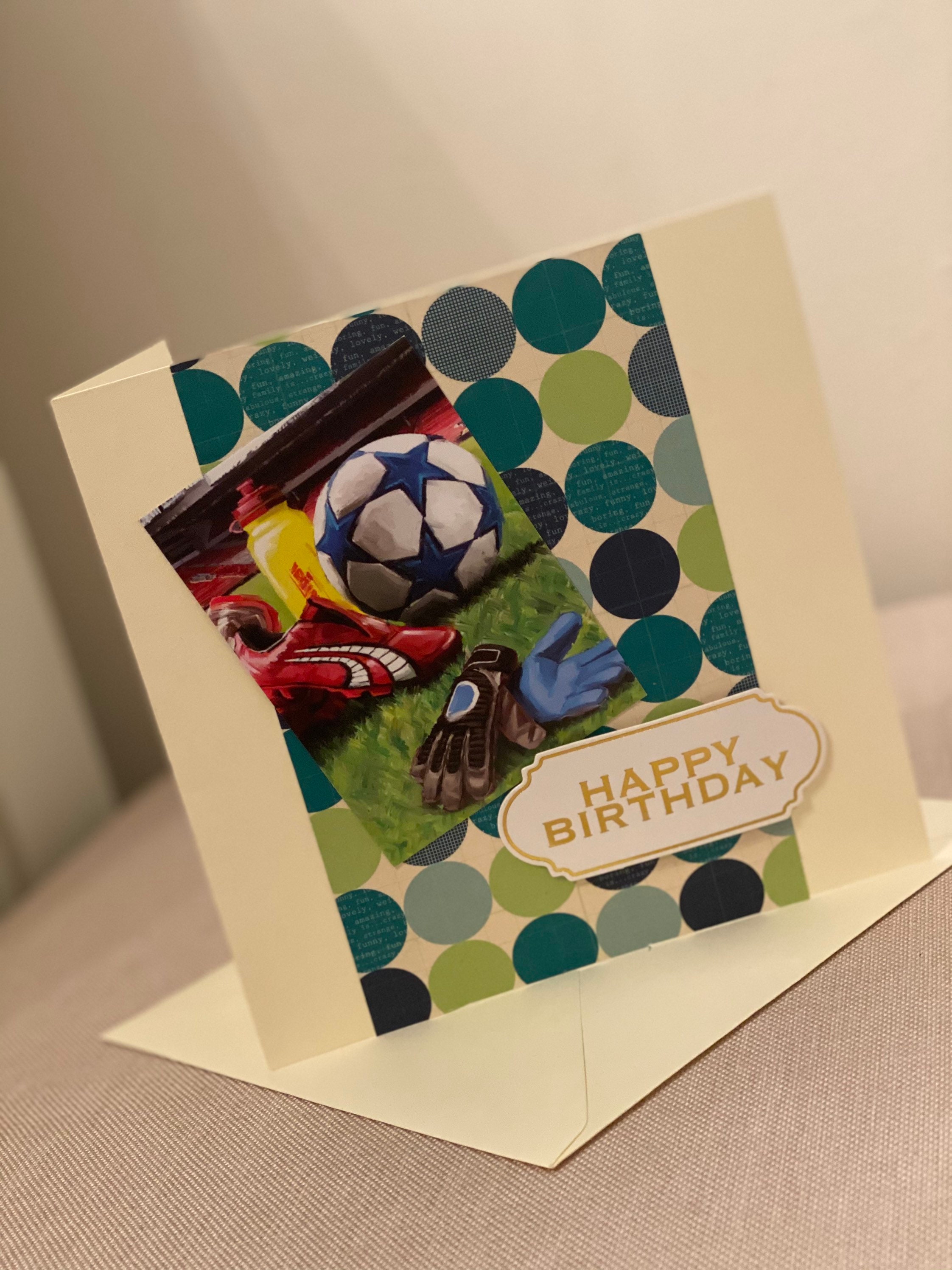 Handmade Football card And envelope Etsy