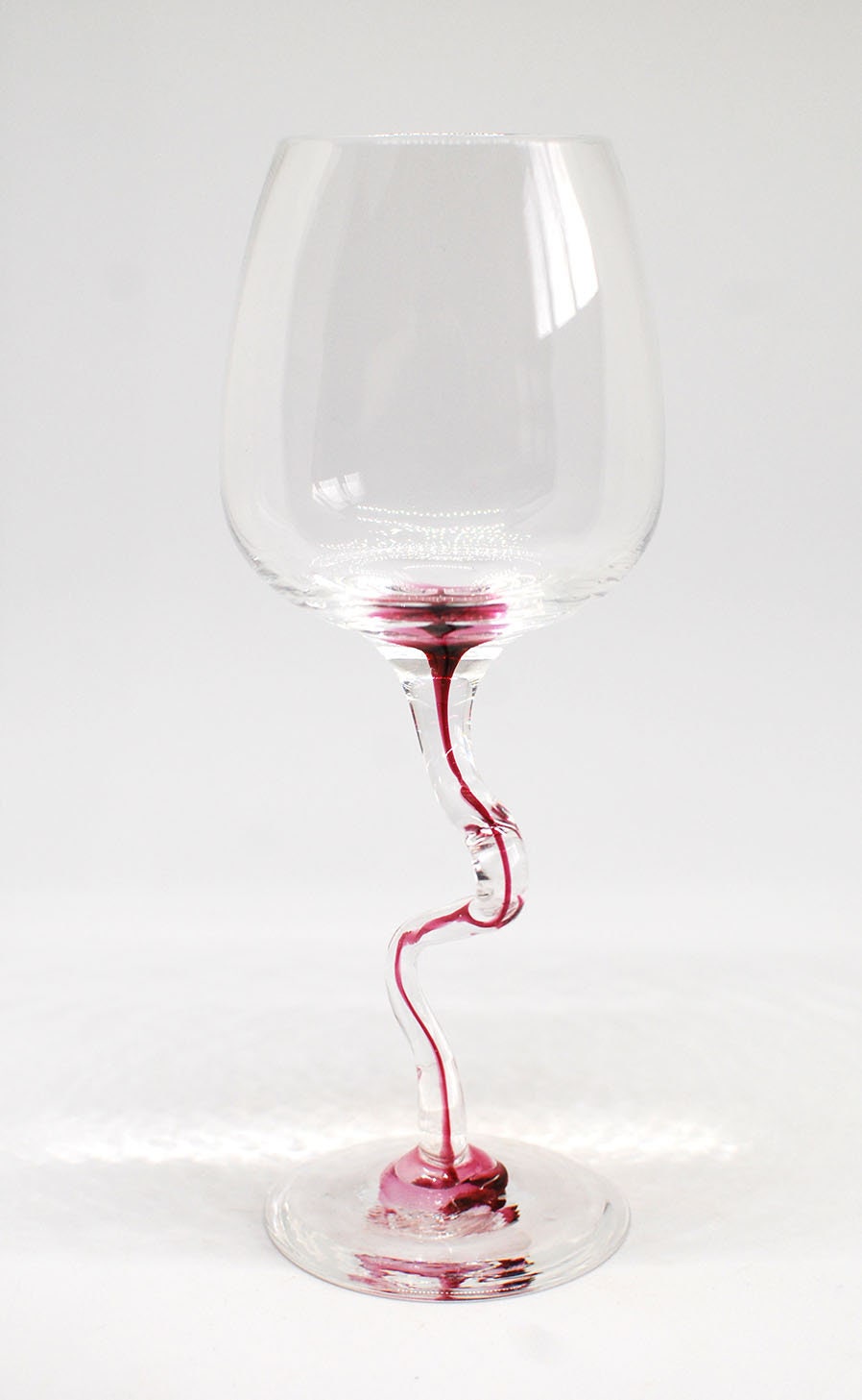 6-1/2 Hand-Blown Red Thick 5-oz. Baluster Wine Glass