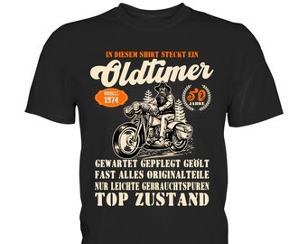 50. Geburtstag Oldtimer Motorradfahrer Biker 1974 1964 1954 1944 personalisiert Geburtstag Geschenk Geschenkidee Geburtstagsgeschenk