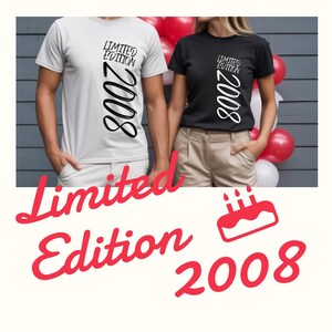 Produktbild von Retro 18 Jahre Jahrgang 2008 Limited Edition 18. Geburtstag T-Shirt