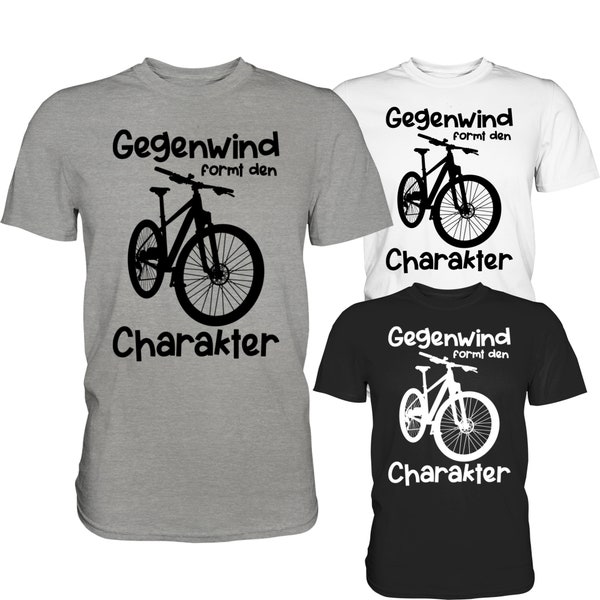 Gegenwind formt den Charakter lustiger Spruch Geschenk Vatertag  Geburtstag Biker Radfahrer Radler Fahrradfahrer Geburtstagsgeschenk