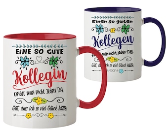 Beste Kollegin Kollege Tasse Innenseite Rot Abschiedsgeschenk Geschenkidee Ruhestand abschy kollegin Geburtstagsgeschenk