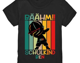 Schulkind 2026 mit Namen Einschulung cooler Spruch Geschenk Tshirt personalisiert