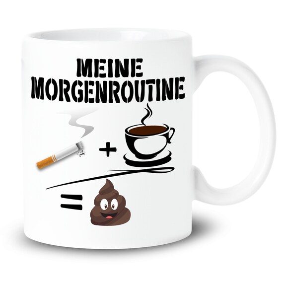 Coffee Poop Cigarette Breakfast Snack Morning Routine Gift Etsy