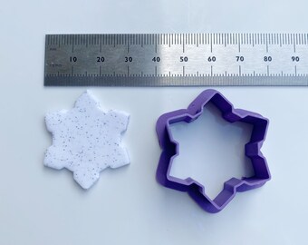 Snowflake Polymer Clay Cutter / 3D Printed Earring Cutter / Polymer Clay Tools