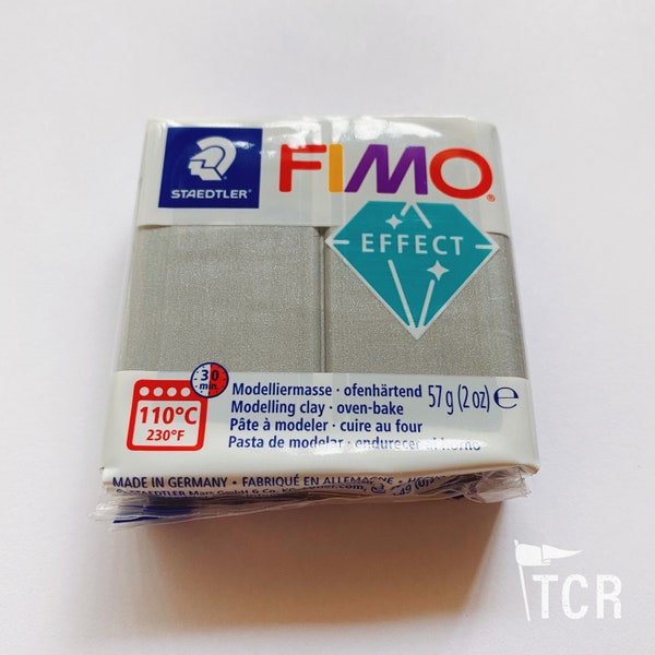 Fimo Effect Polymer Clay 2oz | Metallic Silver | Oven Bake Clay