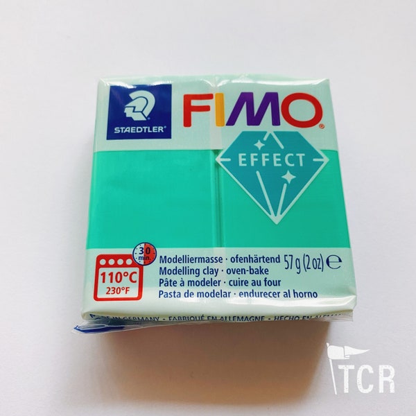 Fimo Effect Polymer Clay 2oz | Translucent Green | Oven Bake Clay