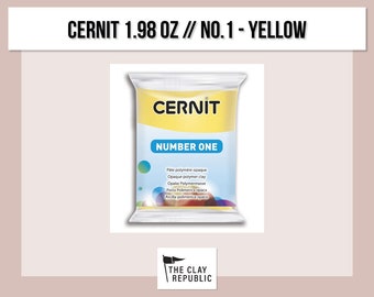 Cernit No.1 Polymer Clay 2oz | Yellow | Opaque Oven Bake Clay // cernit-no1-jaune