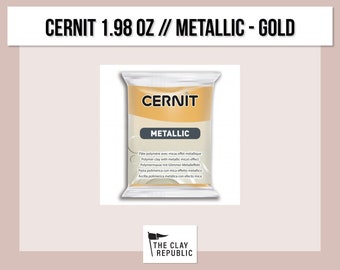 Cernit Metallic Polymer Clay 2oz | Metallic Gold | Oven Bake Clay // cernit-metallic-or