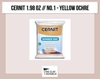 Cernit No.1 Polymer Clay 2oz | Yellow Ochre | Opaque Oven Bake Clay // cernit-no1-ocre-jaune