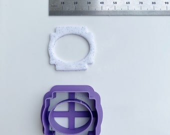 Abstract Frame Polymer Clay Cutter / 3D Printed Earring Cutter / Polymer Clay Tools / Cutout Window Cutter