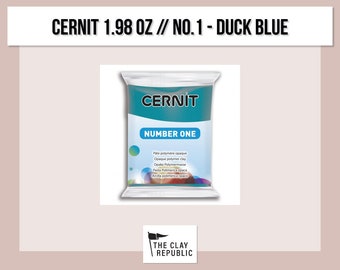 Cernit No.1 Polymer Clay 2oz | Duck Blue | Opaque Oven Bake Clay // cernit-no1-bleu-canard