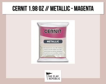 Cernit Metallic Polymer Clay 2oz | Metallic Magenta | Oven Bake Clay // cernit-metallic-magenta