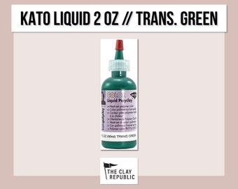 Kato Polyclay - Liquid Polymer Clay 2 oz - Transparent Green