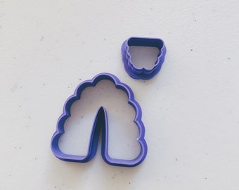 Large Cloud Arch Polymer Clay Cutter Set / 3D Printed Earring Cutter / Scalloped / Scallop / Sharp Edge