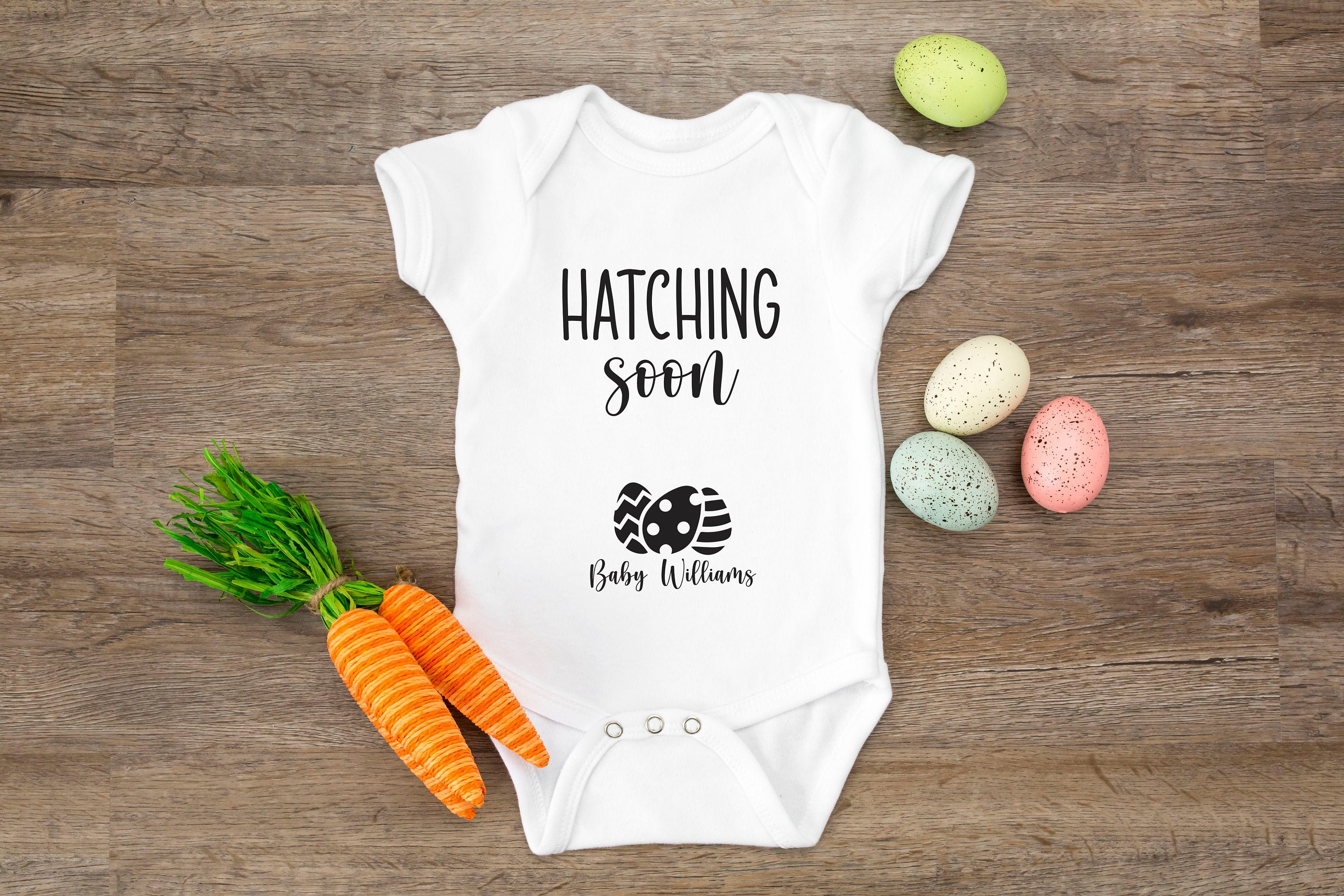 Cute Easter Baby Announcement Hatching Soon Baby Etsy