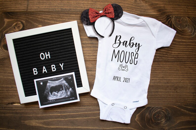 Disney Baby Announcement Bodysuit Disney Pregnancy Etsy