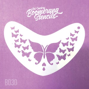 Butterflies Crown Face Painting Stencil
