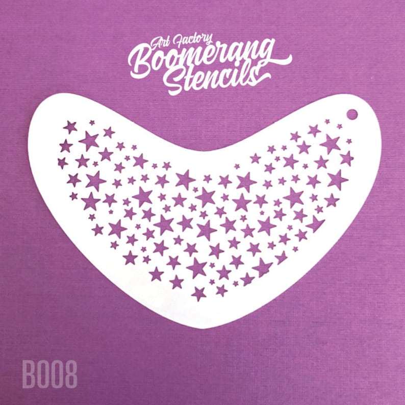 Stars Face Painting Stencil Etsy