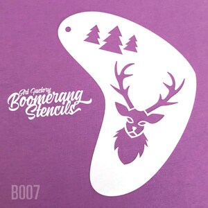 Deer and Trees Face Painting Stencil