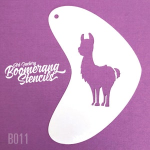 Llama Face Painting Stencil