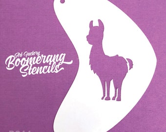 Llama Face Painting Stencil