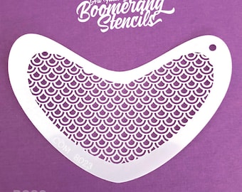 Peacock Face Painting Stencil