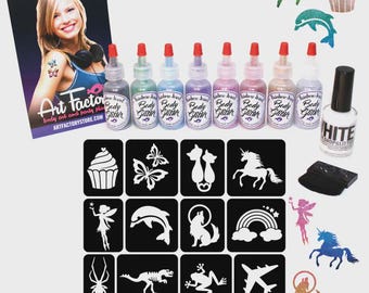 Celebration Glitter Tattoo Kit by the Art factory
