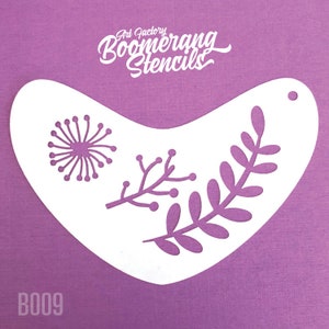 Boho Leaves Face Painting Stencil