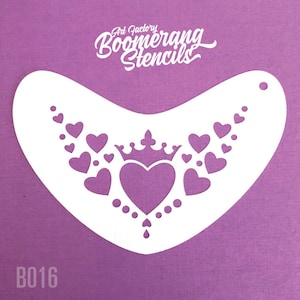 Heart Crown - Face Painting Stencil