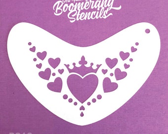 Heart Crown - Face Painting Stencil