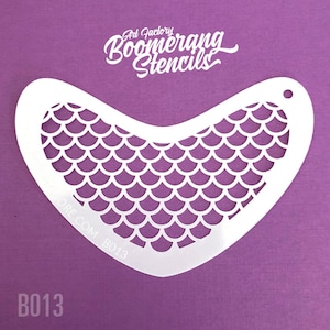 Mermaid Scale pattern Face Painting Stencil