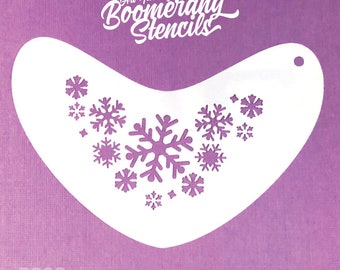 Snowflake Cluster Face Painting Stencil