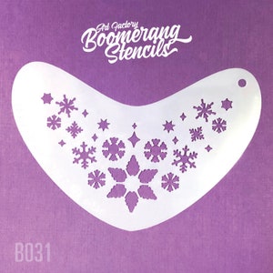 Snowflake Crown Face Painting Stencil